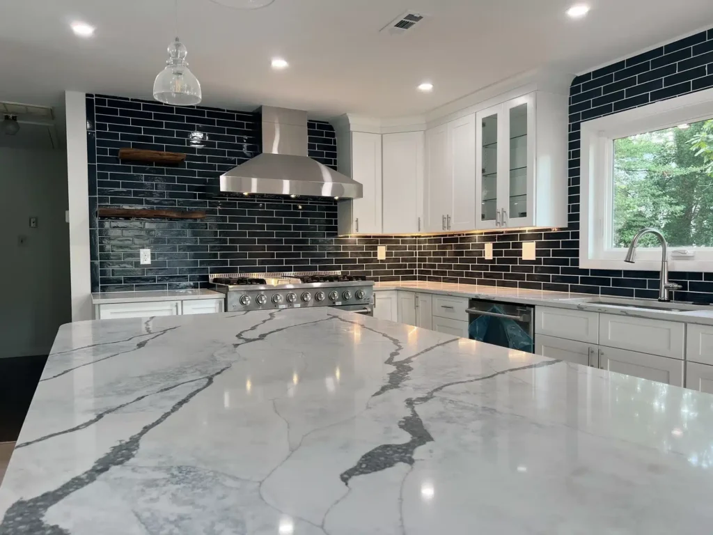 marble kitchen island