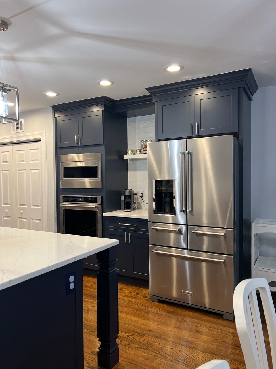 upgraded kitchen with gray accents