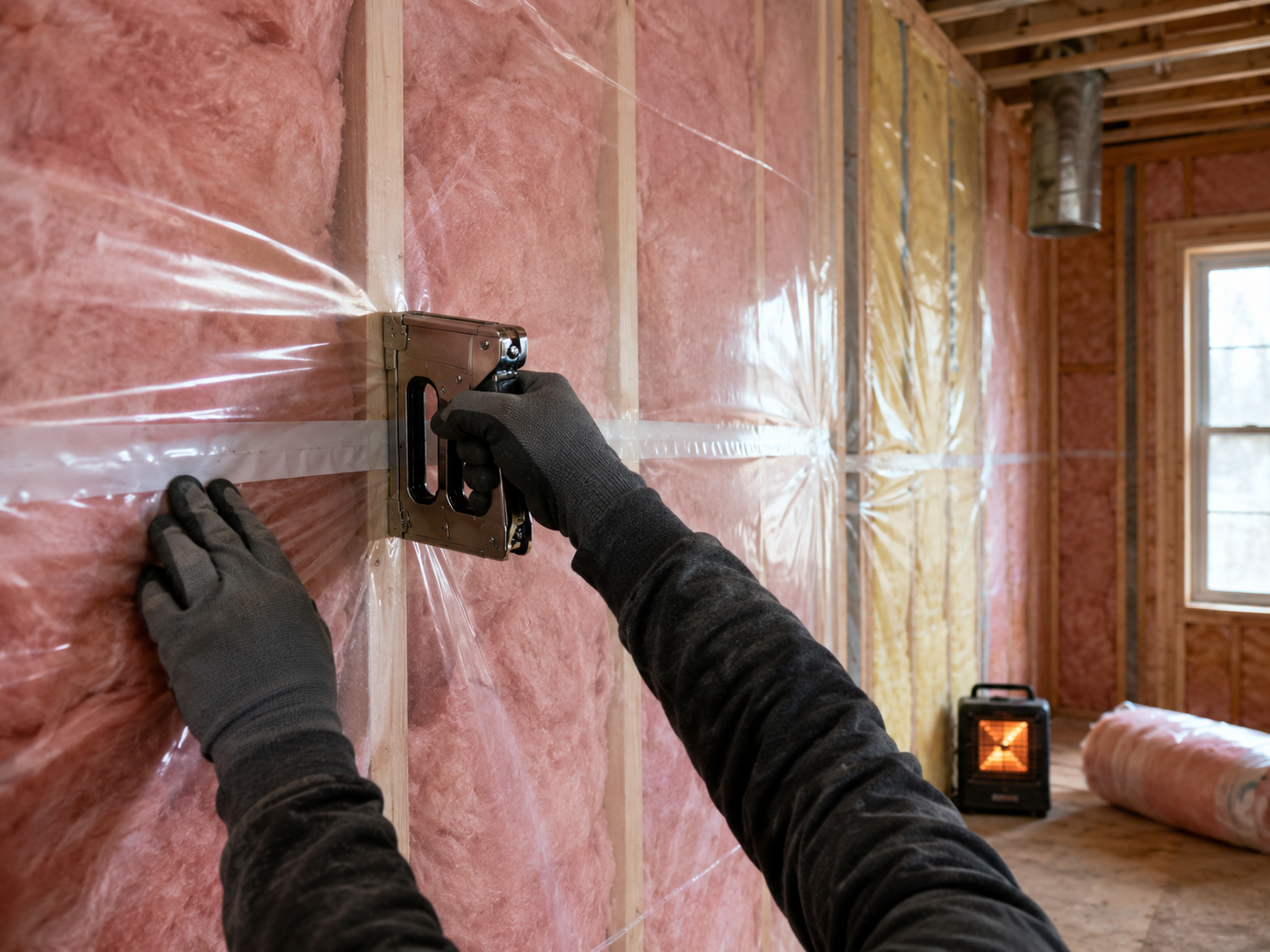 All Things Remodeling installing insulation