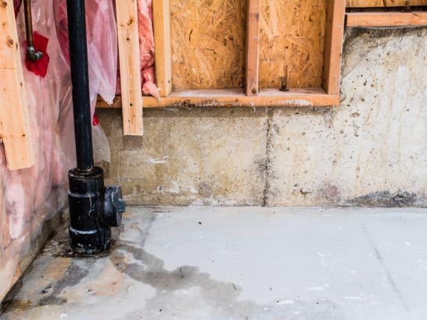 old foundation of house basement